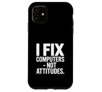Custodia per iPhone 11 Risolvo computer non atteggiamenti Divertente scherzo IT