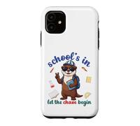 Custodia per iPhone 11 River Otter Back To School Vibes Scuole In Let Chaos Begin