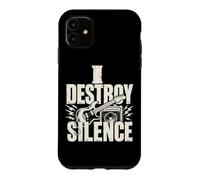 Custodia per iPhone 11 Rock Guitar Musicista Distruggi Silenzio