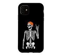 Custodia per iPhone 11 Rock On Skeleton - Divertente costume di Halloween con musica rock