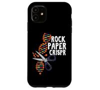 Custodia per iPhone 11 Rock Paper Crispr DNA Biologo Ingegneria Genetica Scienza