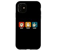 Custodia per iPhone 11 Rock Paper Loser Sarcasm Divertente perdente da uomo