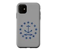 Custodia per iPhone 11 RODE ISOLA STATO BANDIERA (DISTRESSED BLU) PROVIDENCE RODE