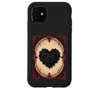 Custodia per iPhone 11 Rose Nere Barocche E Gotiche