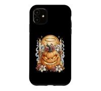 Custodia per iPhone 11 Rose religiose cristiane di Halloween Jack O Lantern Coquette