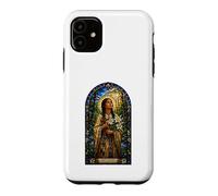 Custodia per iPhone 11 Saint Kateri Tekakwitha Cattolico Gotico Mosaico Icona Arte