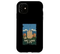 Custodia per iPhone 11 sale, lago, città, orizzonte, roccioso, montagne, utah, vendemmia, viaggio