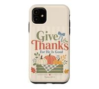 Custodia per iPhone 11 Salmo del Ringraziamento dell'autunno cristiano 107 Elogio del raccolto