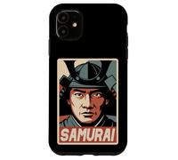 Custodia per iPhone 11 Samurai giapponese Ukiyo-e Anime Retro Giappone Bushido Souvenir