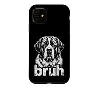 Custodia per iPhone 11 San Bernardo Dog Bruh Funny Canine Pet Lover