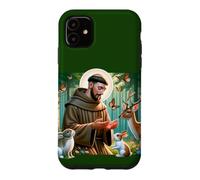 Custodia per iPhone 11 San Francesco d'Assisi Patrono degli Animali Foresta Cattolica