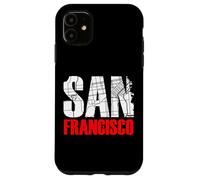Custodia per iPhone 11 San Francisco California Graphic Map T-shirt, San Francisco