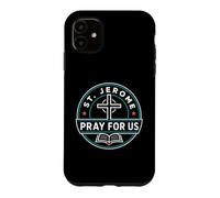 Custodia per iPhone 11 San Girolamo Prega per noi Santo Patrono Cattolico Grafico