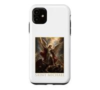 Custodia per iPhone 11 San Michele Arcangelo Spada E Scudo Icona Arte Fede
