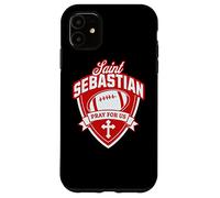 Custodia per iPhone 11 San Sebastiano Patrono dei giocatori di calcio Atleta sportivo