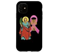 Custodia per iPhone 11 Santa Agata Cancro al seno Nastro Patrono Santo Infermiere Cattolico