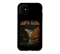 Custodia per iPhone 11 Santa Elena Canyon Texas Big Bend Vintage Deserto