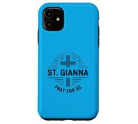 Custodia per iPhone 11 Santa Gianna Prega per noi Croce Cattolica Design