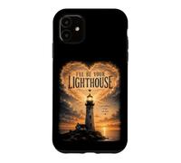 Custodia per iPhone 11 Sarò il tuo faro che ti guida a casa Amore romantico