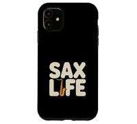 Custodia per iPhone 11 Sax Life Cool Saxophone Jazz Musicista Vibes