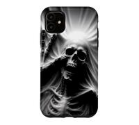 Custodia per iPhone 11 Scheletro urlando gotico horror punk art Hallowen nero