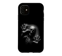 Custodia per iPhone 11 Scheletro urlando gotico horror punk art Hallowen nero