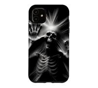 Custodia per iPhone 11 Scheletro Urlante Gotico Horror Punk Hallowen Nero