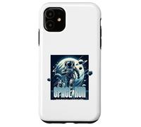 Custodia per iPhone 11 Sci Fi Space Run Run Ma non puoi nascondere l'astronauta