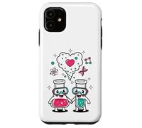 Custodia per iPhone 11 Science Love Vibes Chemistry Lab Carino San Valentino
