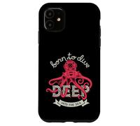 Custodia per iPhone 11 Scuba Born To Tuffarsi nelle profondità del mare - Casco da subacqueo Octopus