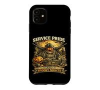 Custodia per iPhone 11 Service Pride Spooky Nights, veterani militari, Halloween