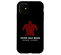 Custodia per iPhone 11 Seven Mile Beach Isole Cayman Tribal Sea Turtle Island