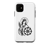 Custodia per iPhone 11 Simbolo cattolico di Santa Caterina d'Alessandria
