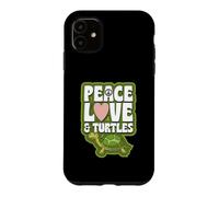 Custodia per iPhone 11 Simbolo di pace amore e tartarughe cuore pace