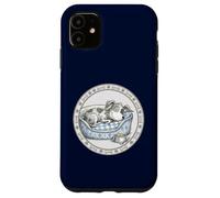 Custodia per iPhone 11 Simpatico cane divertente con cuccia per cani + fodera durante il sonno
