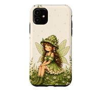 Custodia per iPhone 11 Simpatico caso verde della natura capricciosa di Cottagecore dei funghi