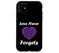 Custodia per iPhone 11 Simple purple quote alzheimer's love never forgets