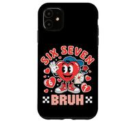 Custodia per iPhone 11 Six Seven Bruh Heart 67 6 7 Valentines Kids Boys Youth