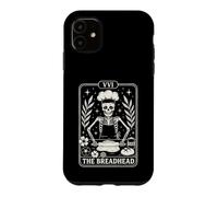 Custodia per iPhone 11 Skeleton Baker Tarot Card Gothic Baking Lover Bread Maker