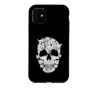 Custodia per iPhone 11 Skull of Cats Skeleton Kitten Funny Halloween Cat Skull
