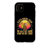 Custodia per iPhone 11 Sloth Hiking Team Ci arriveremo quando ci arriveremo