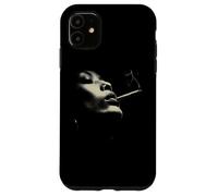 Custodia per iPhone 11 Smoky Jazz Man Minimal Face Portrait Estetica