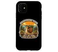 Custodia per iPhone 11 Snail Hiking Team Ci arriveremo quando ci arriveremo lento divertimento