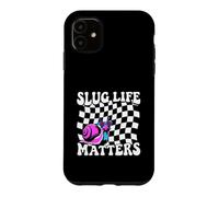 Custodia per iPhone 11 Snail Slug Retro Humorous Graphic Slug Life Matters