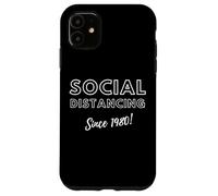 Custodia per iPhone 11 Social Distancing Since 1980 Birthday Gift 80's Dad