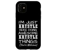 Custodia per iPhone 11 Solo Krystle Here Doing Krystle Things Nome