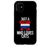 Custodia per iPhone 11 Solo un russo che ama i gatti per tutta la Russia