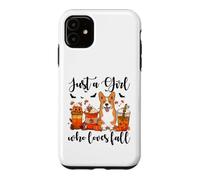 Custodia per iPhone 11 Solo una ragazza che ama l'autunno Corgi Dog Pumpkin Cozy Autumn