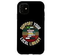 Custodia per iPhone 11 Sostieni la tua biblioteca locale Bibliotecario retrò Vintage Leggi il libro