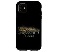Custodia per iPhone 11 Souvenir da viaggio con la notte di Dublino, idea regalo panoramica della città